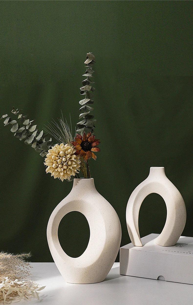 Conjunto de Vasos de Cerâmica Estilo Nórdico Moderno.