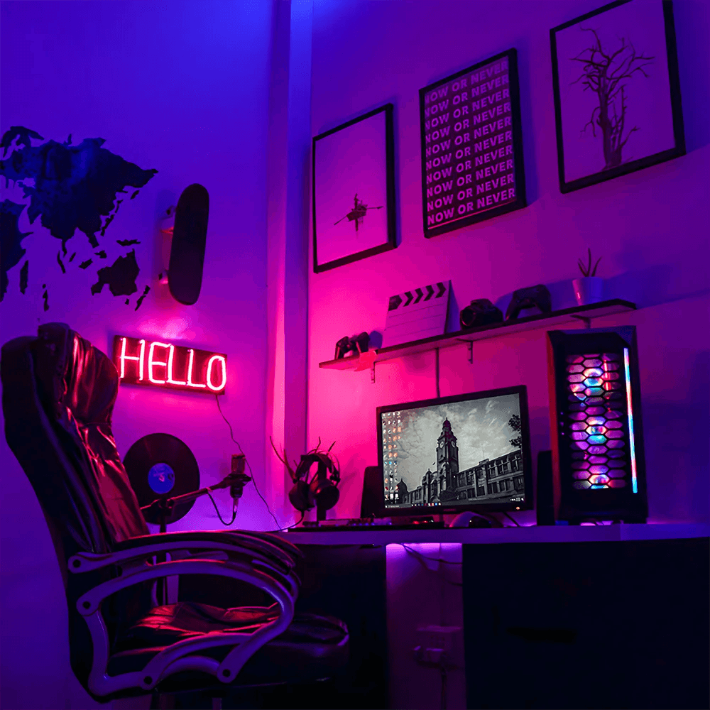 ColorVibe: Fita LED com Controle de Cores - Atmosfera Perfeita, Cores que Inspiram.