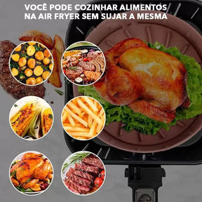 Kit com 6 Capas de Silicone para Air Fryer - Várias Medidas