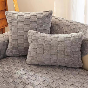 Capas de Veludo Luxuosas e Antiderrapantes. Conforto e Elegância para sua Sala de Estar!