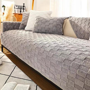 Capas de Veludo Luxuosas e Antiderrapantes. Conforto e Elegância para sua Sala de Estar!