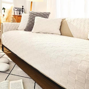 Capas de Veludo Luxuosas e Antiderrapantes. Conforto e Elegância para sua Sala de Estar!
