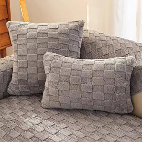 Capas de Veludo Luxuosas e Antiderrapantes. Conforto e Elegância para sua Sala de Estar!