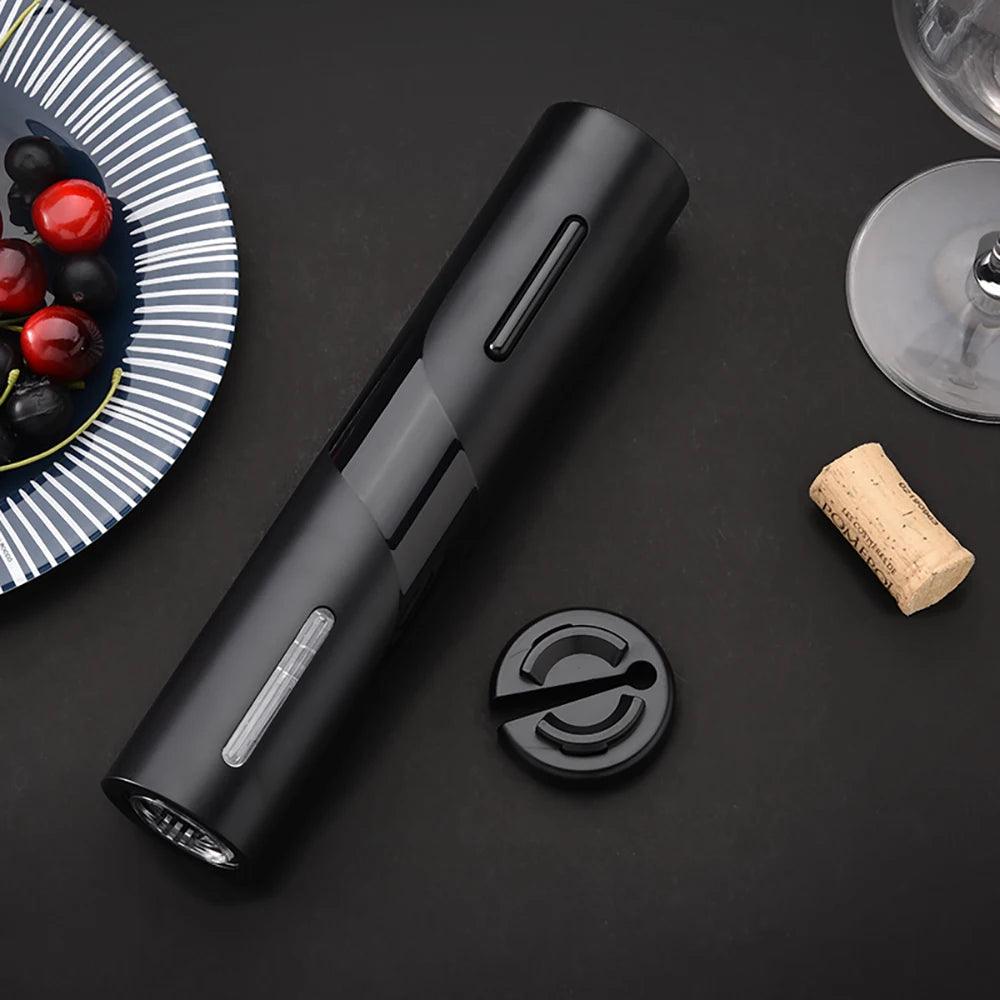 Abridor de Vinho Elétrico Recarregável com Cortador de Lacre - Portátil e Automático