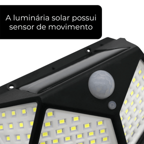 Kit com 5 Luminárias Solares 100 LEDs - Ilumine Suas Áreas Externas com Praticidade